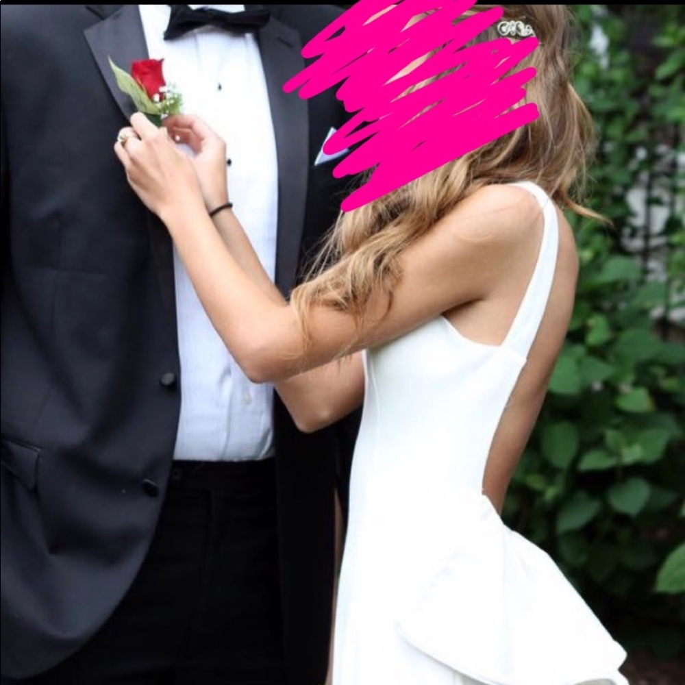 white backless Prom Dress